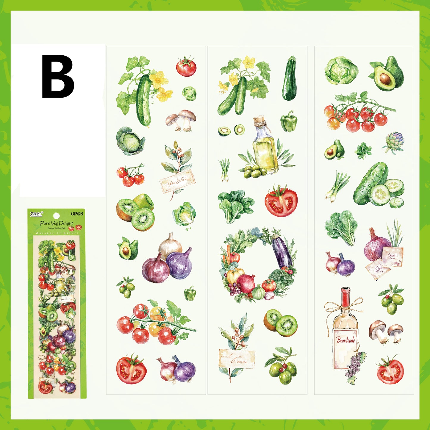 Natural Time Sticker 6pcs