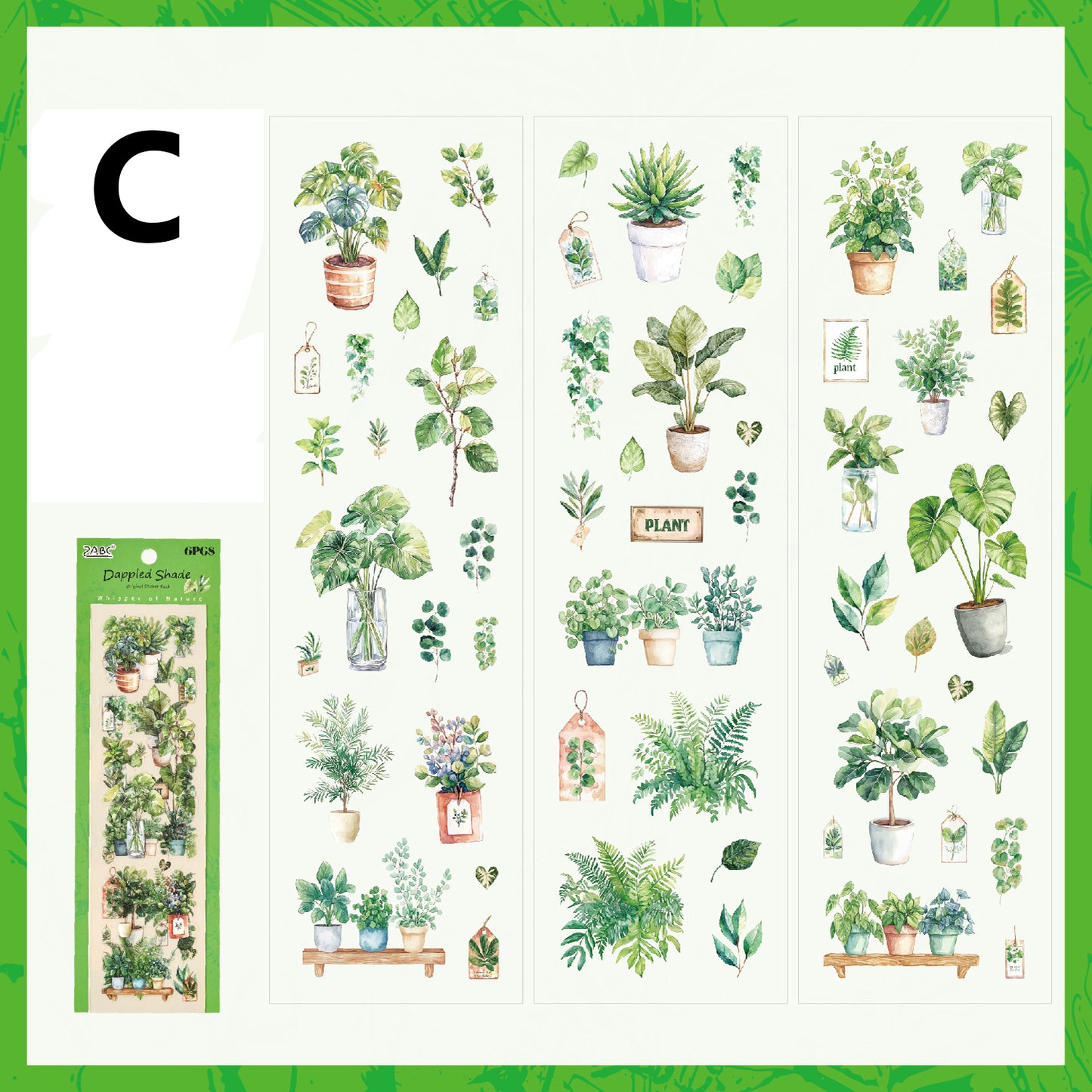 Natural Time Sticker 6pcs