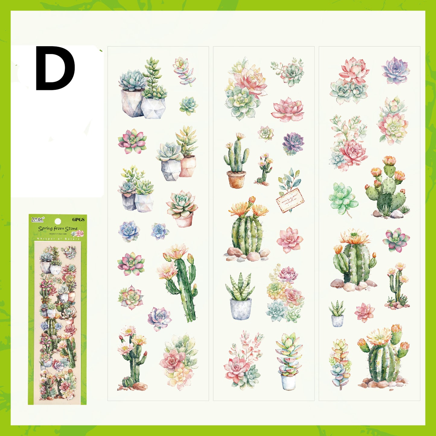 Natural Time Sticker 6pcs