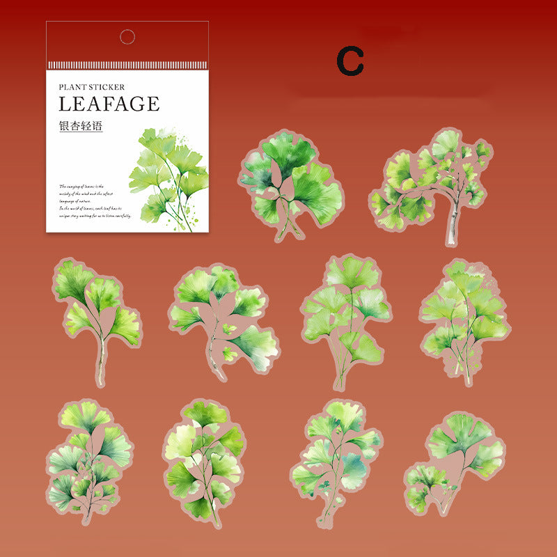 Nature of Leaf Language Stickers 20pcs