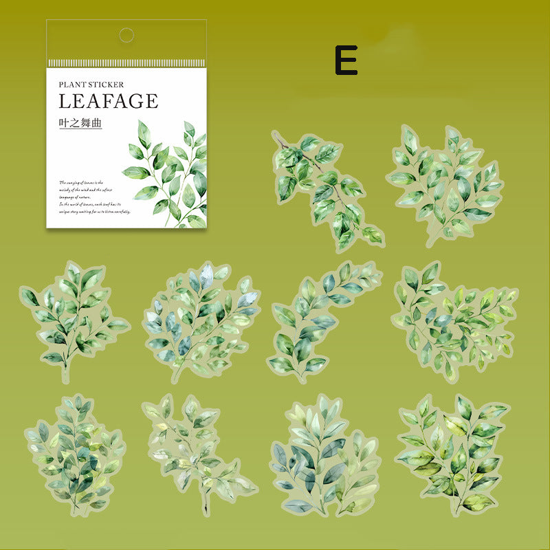 Nature of Leaf Language Stickers 20pcs