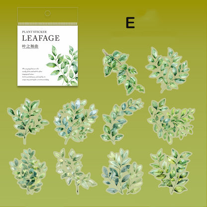 Nature of Leaf Language Stickers 20pcs