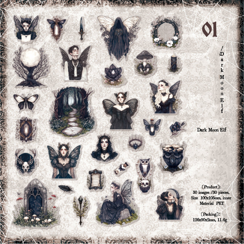 Night Falls Sticker 30pcs