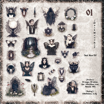 Night Falls Sticker 30pcs