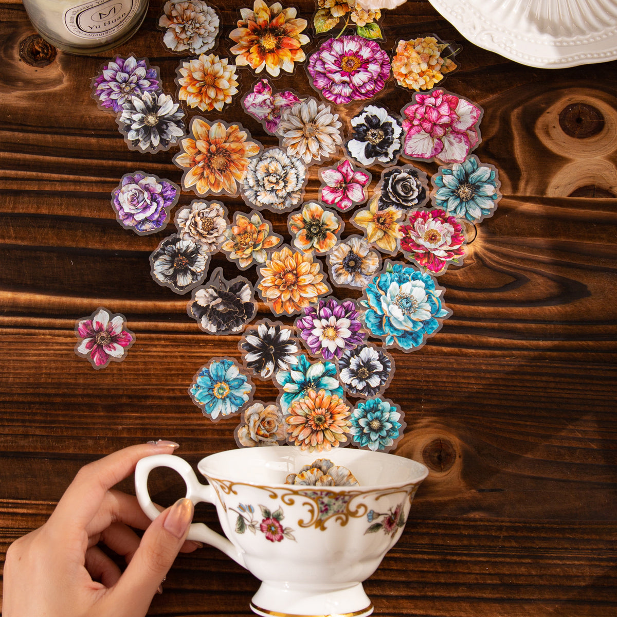 Night Rose Stickers 25pcs