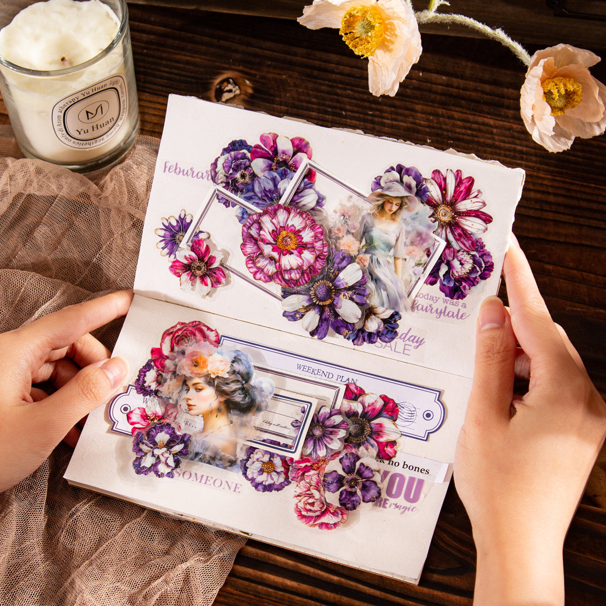 Night Rose Stickers 25pcs