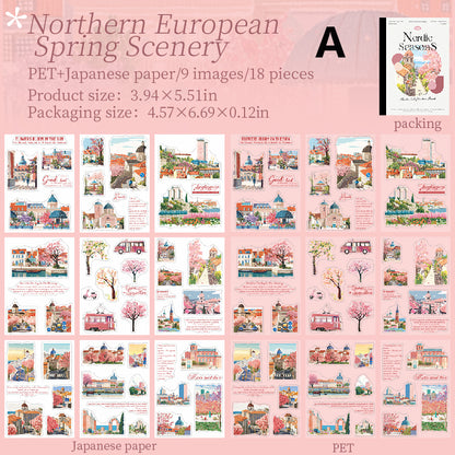Nordic Seasons Sticker Book 18pcs
