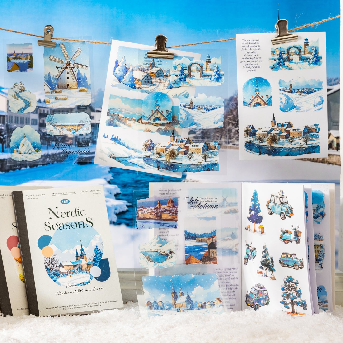 Nordic Seasons Sticker Book 18pcs