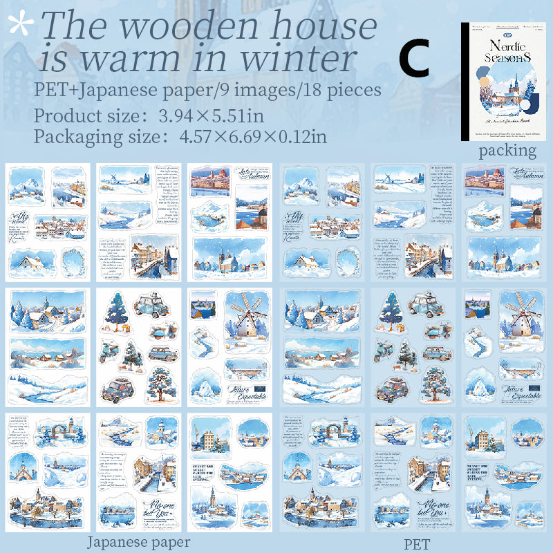 Nordic Seasons Sticker Book 18pcs