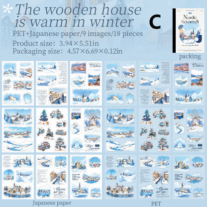 Nordic Seasons Sticker Book 18pcs