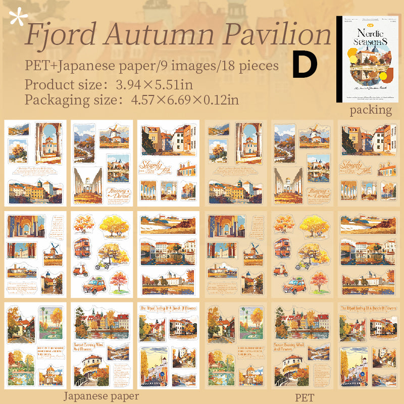 Nordic Seasons Sticker Book 18pcs