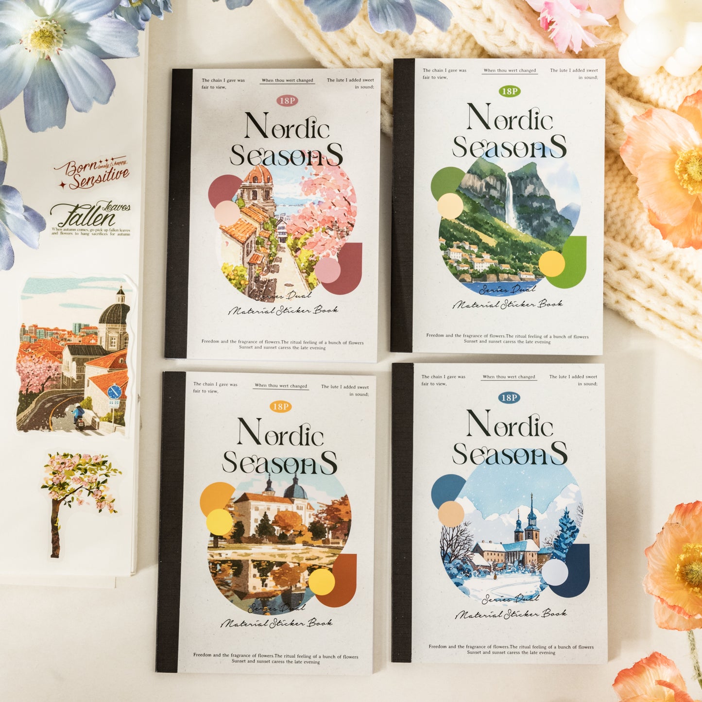 Nordic Seasons Sticker Book 18pcs