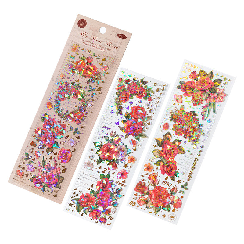Flowers for You Series Flower Stickers
