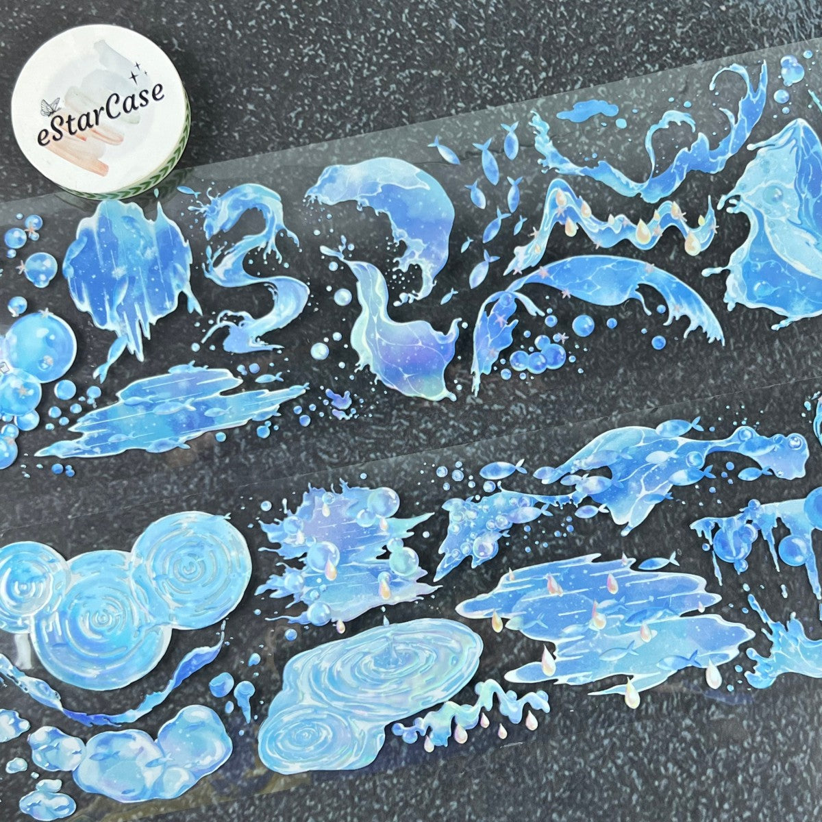 7cm*2m Ocean Wave Pattern Tape