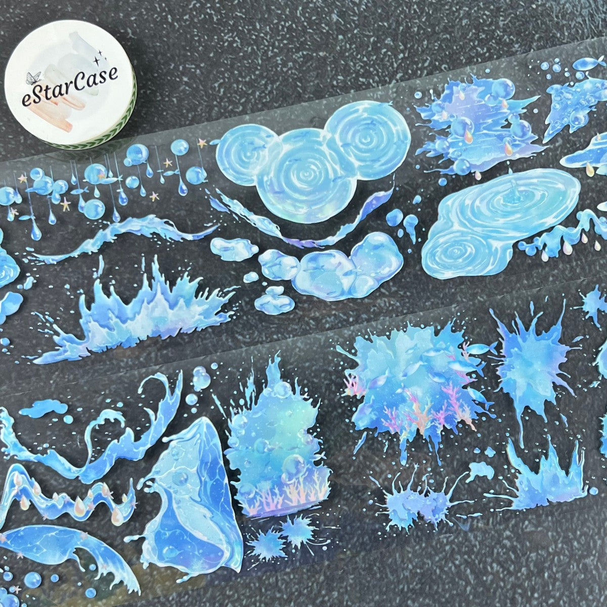 7cm*2m Ocean Wave Pattern Tape