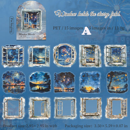 One Window One World Sticker 15pcs