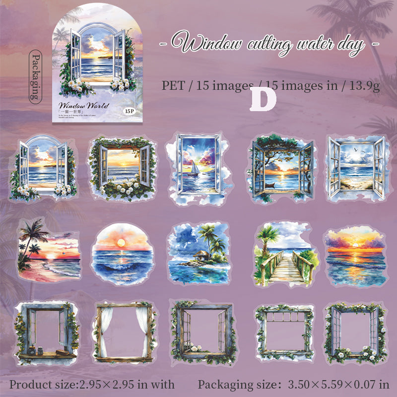 One Window One World Sticker 15pcs