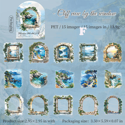 One Window One World Sticker 15pcs