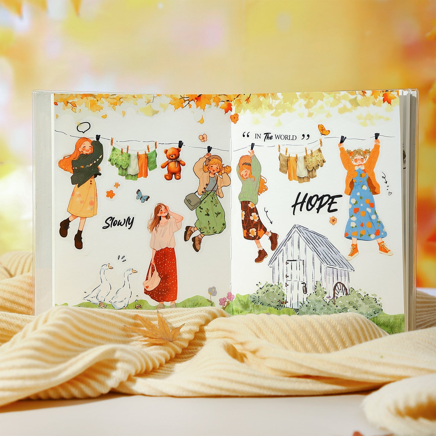 Orange Flavored Girl Sticker 50pcs