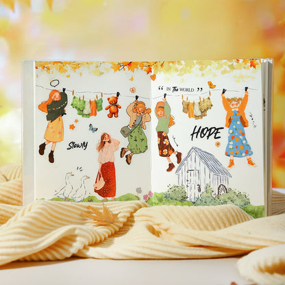 Orange Flavored Girl Sticker 50pcs