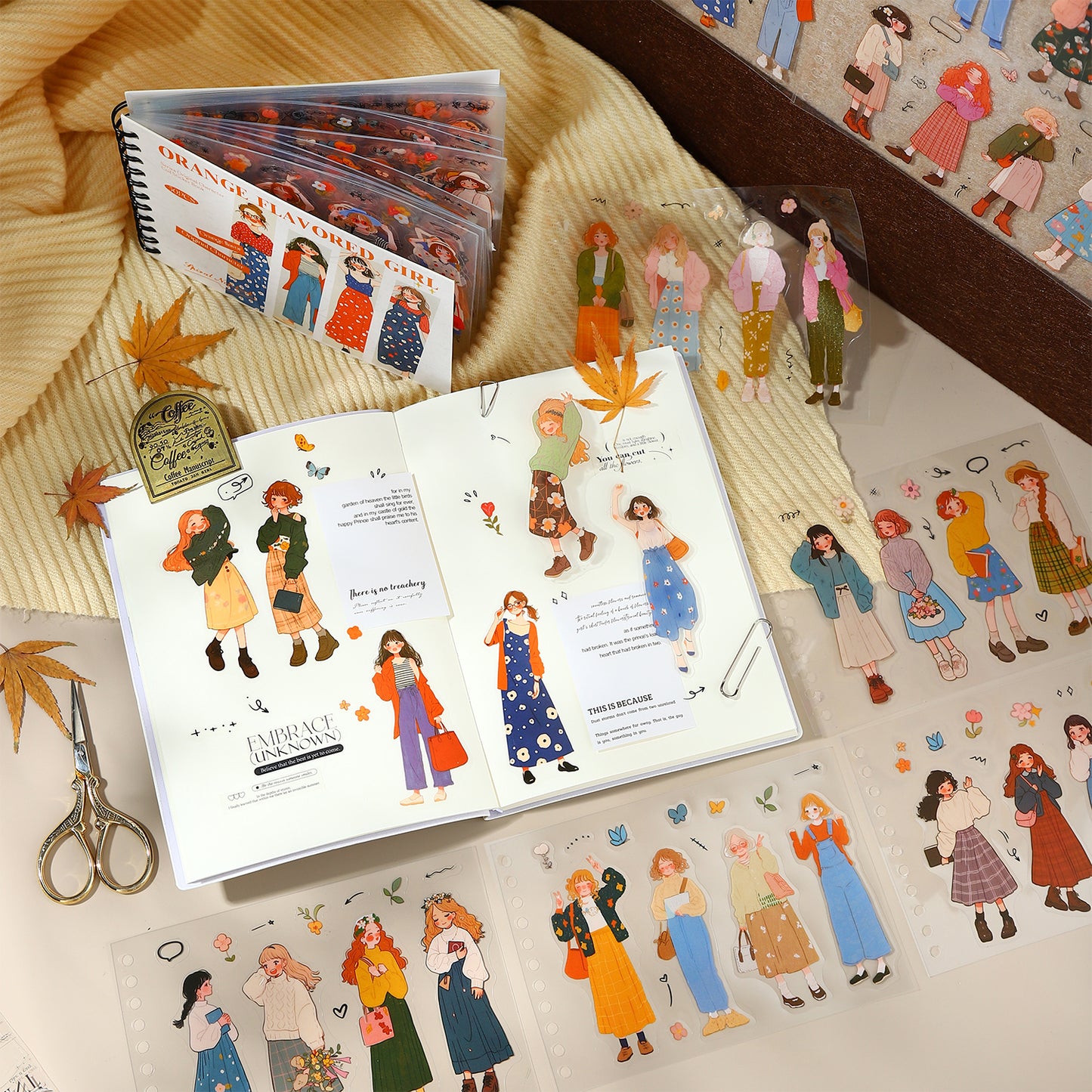 Orange Flavored Girl Sticker 50pcs