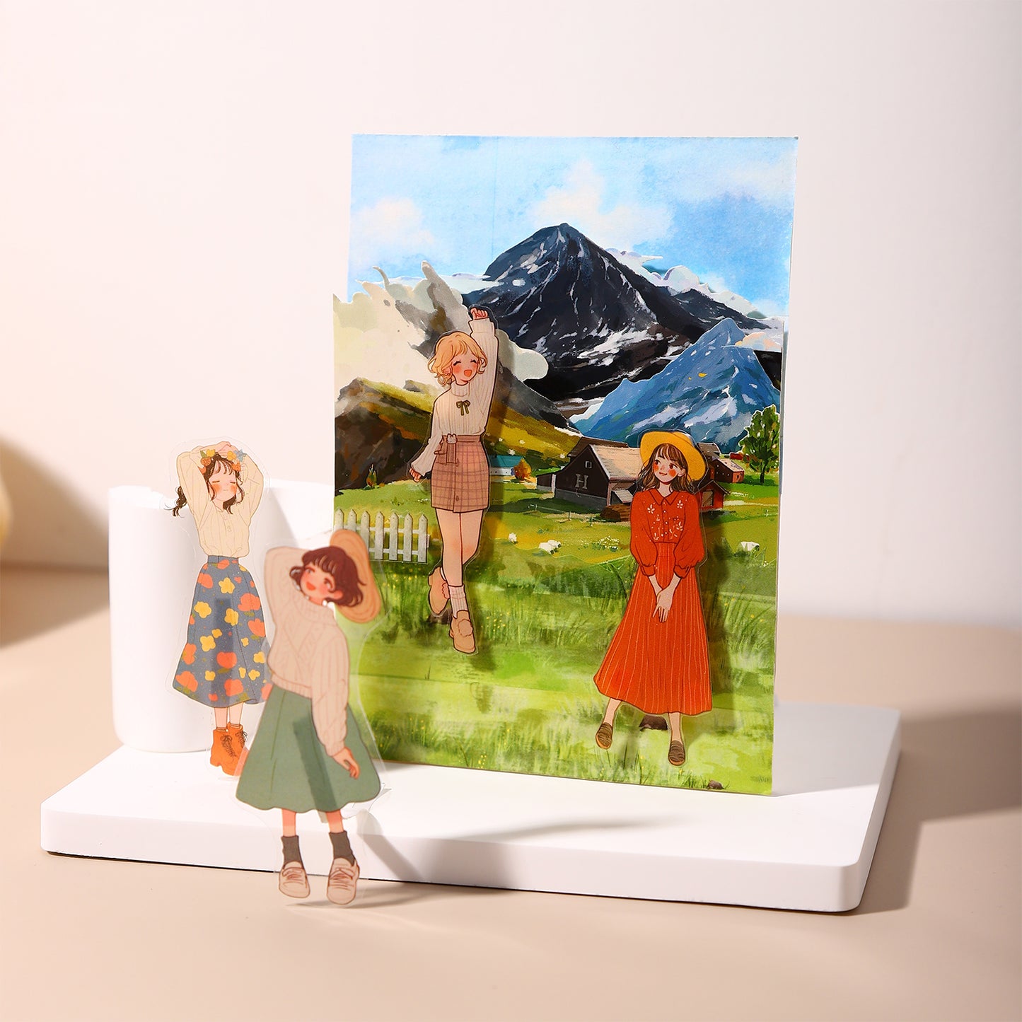 Orange Flavored Girl Sticker 50pcs