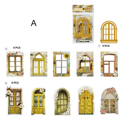 Recortes de papel para decoración de ventanas 15 piezas