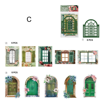 Recortes de papel para decoración de ventanas 15 piezas