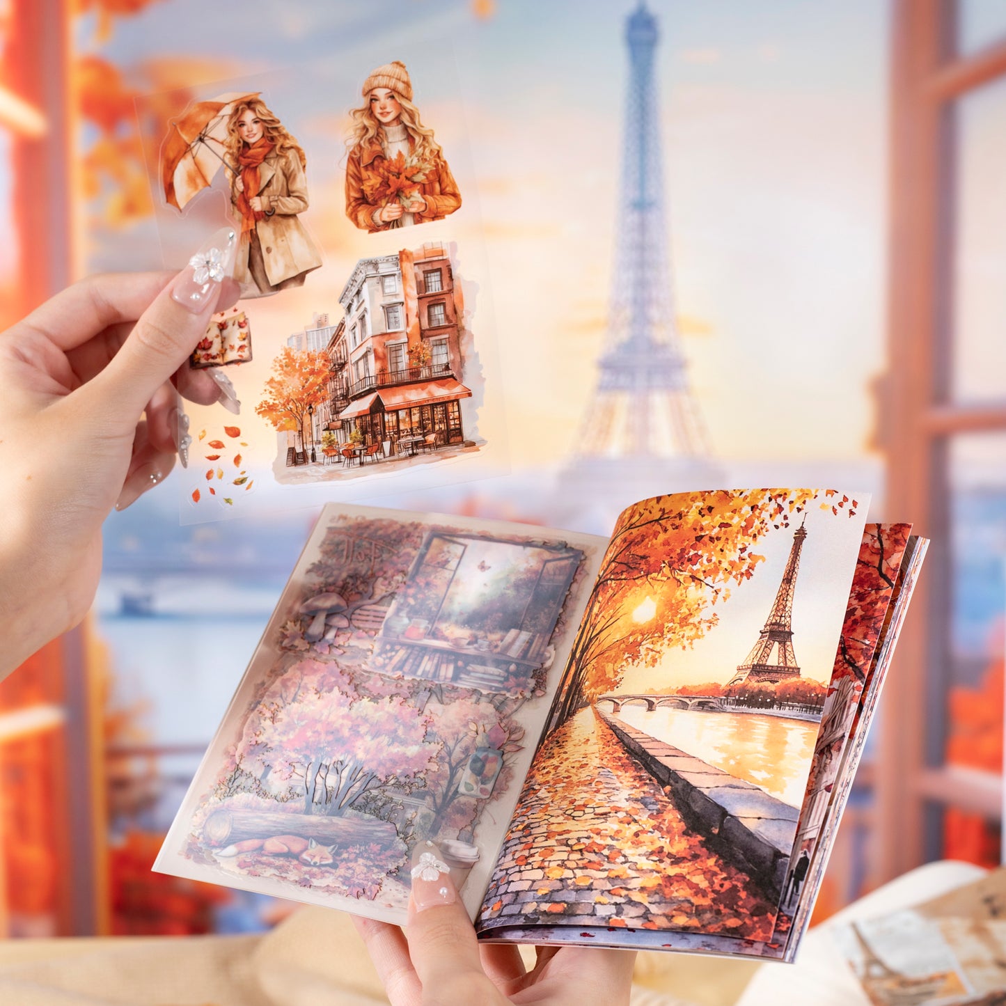 Paris's Autumn Sticker Book 20pcs