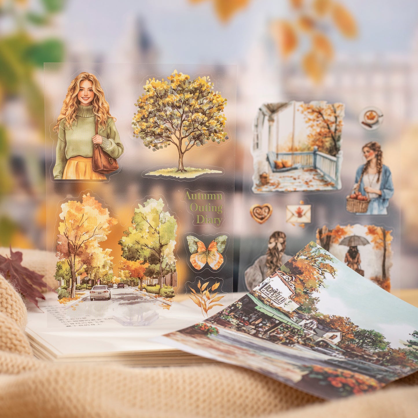 Paris's Autumn Sticker Book 20pcs