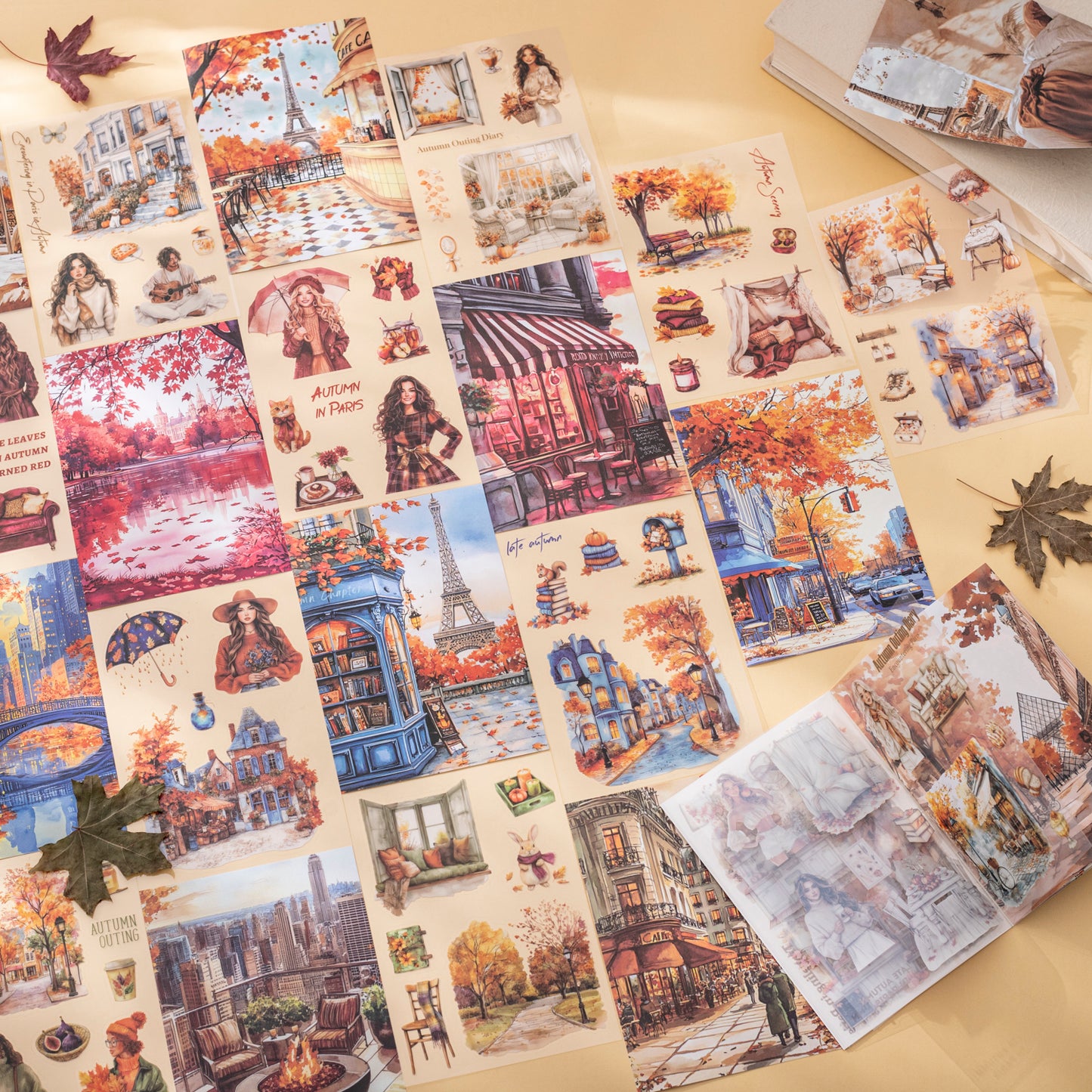 Paris's Autumn Sticker Book 20pcs