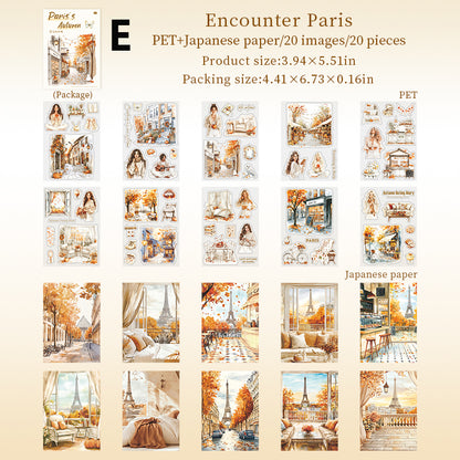 Paris's Autumn Sticker Book 20pcs