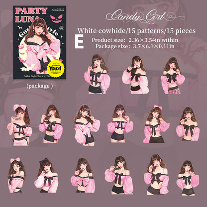 Party Luna Sticker 15pcs
