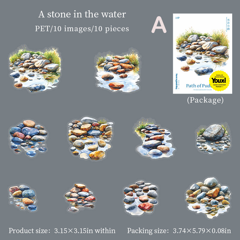 Path Of Puddles Sticker 10pcs