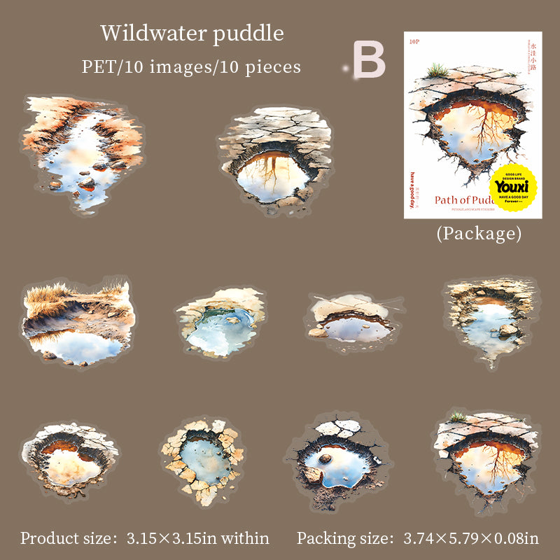 Path Of Puddles Sticker 10pcs