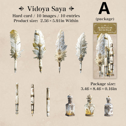 Pen And Ink Stickers 10pcs