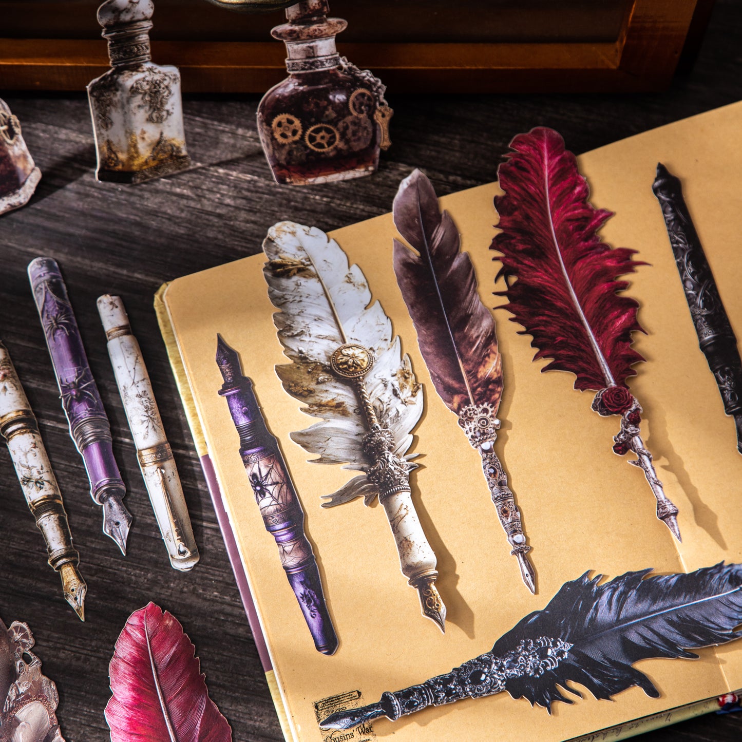 Pen And Ink Stickers 10pcs