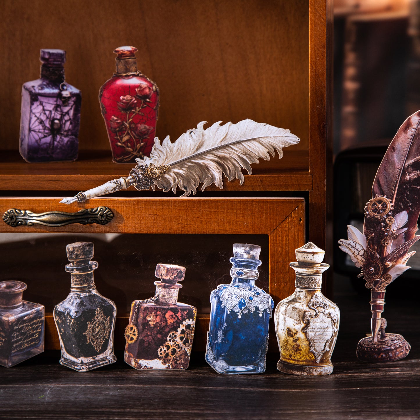 Pen And Ink Stickers 10pcs