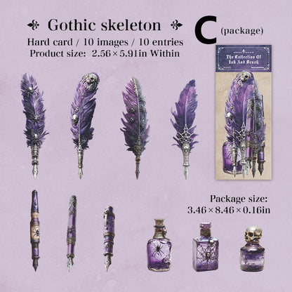 Pen And Ink Stickers 10pcs