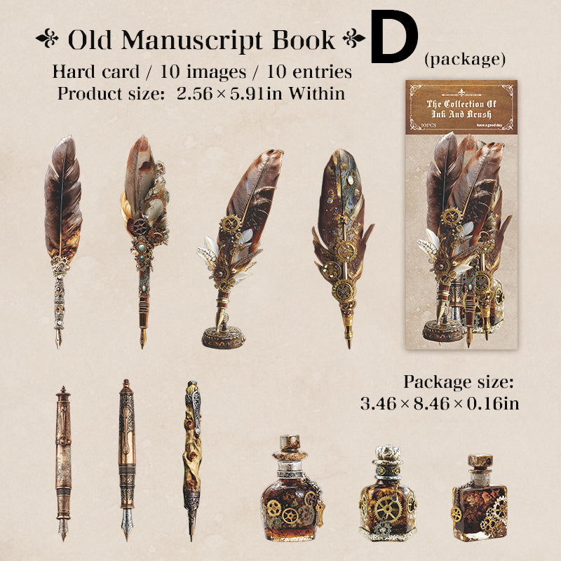 Pen And Ink Stickers 10pcs