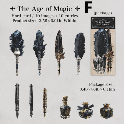 Pen And Ink Stickers 10pcs