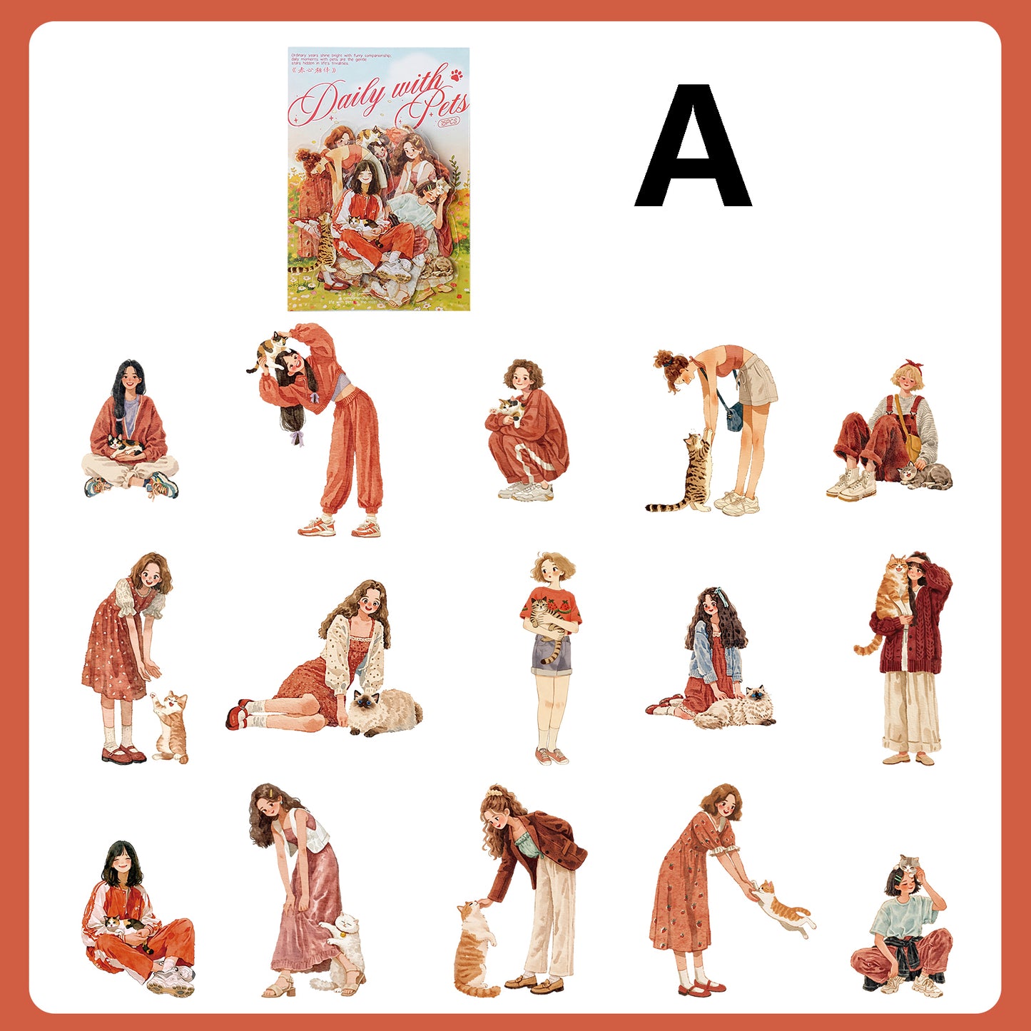 Pet Companion Daily Series Sticker 15pcs