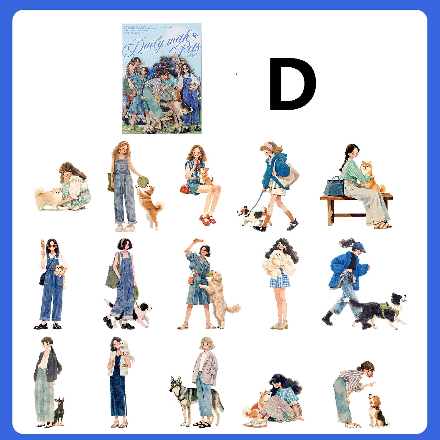 Pet Companion Daily Series Sticker 15pcs