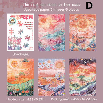 Piecing Together A Piece of Fun Sticker 5pcs