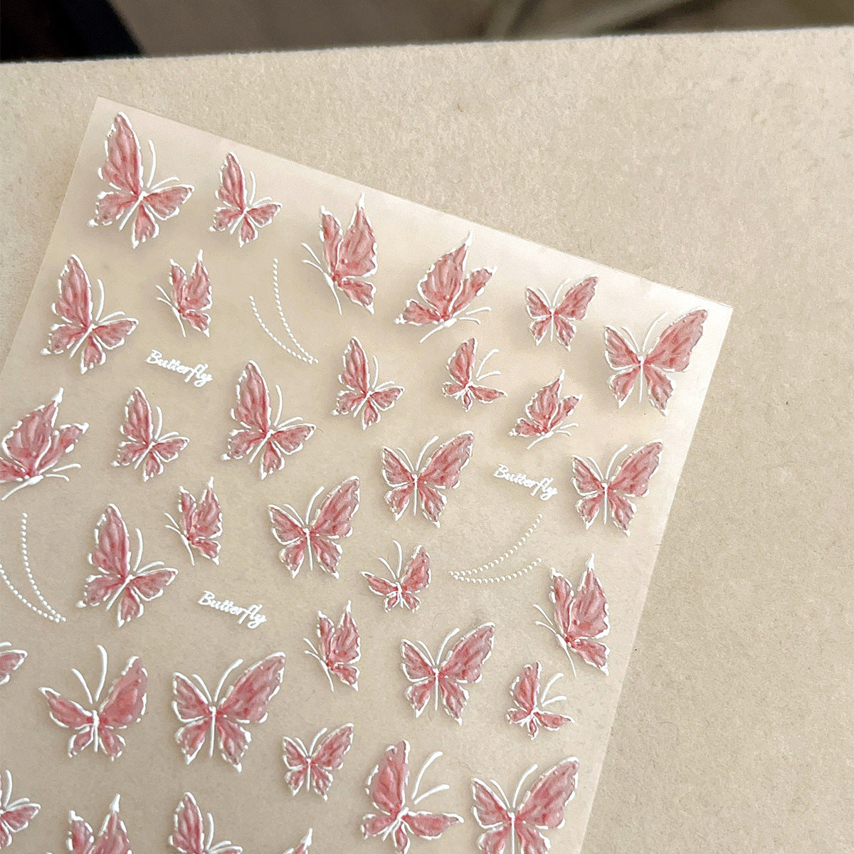 Pink Butterflies Mini Stickers