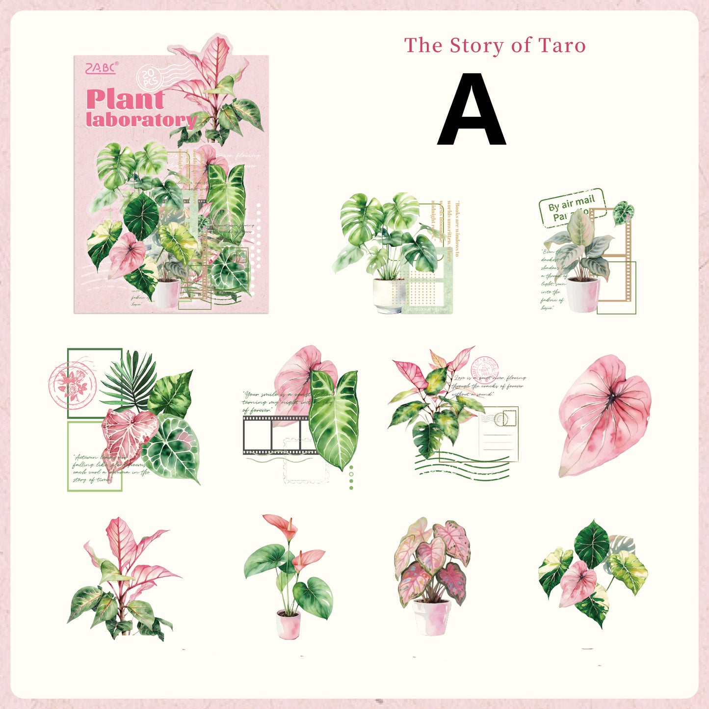 Plant Laboratory Stickers 20pcs