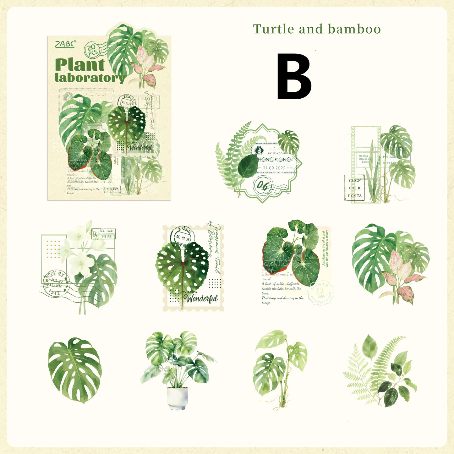 Plant Laboratory Stickers 20pcs
