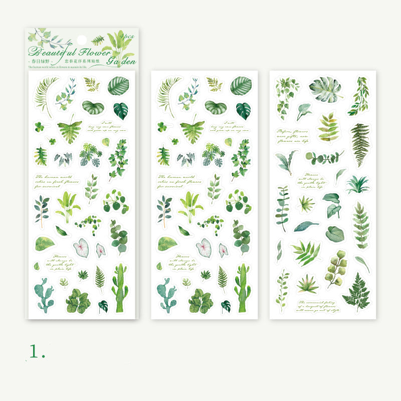Plant Theme Stickers 4pcs