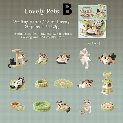 Plush House Sticker 30pcs