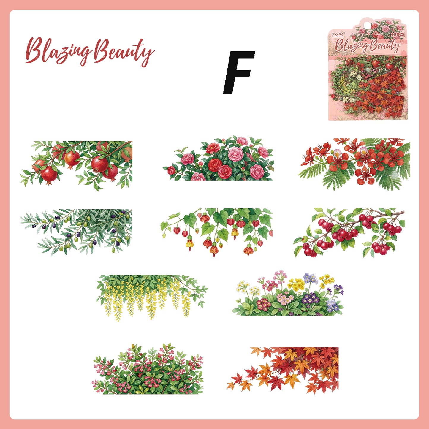 Poems of Gorgeous Splendor Sticker 20pcs